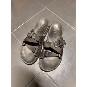 Chaco Chillos Slide Sandals Womens 11 Black Adjustable Straps JCH107595